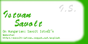 istvan savolt business card